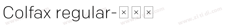 Colfax regular字体转换